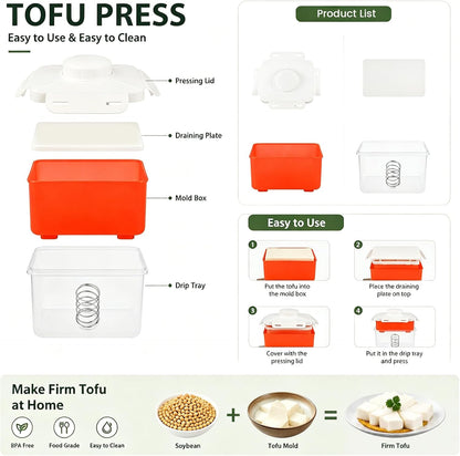 Tofu Press Powerful Adjustable Extra Firm Tofu