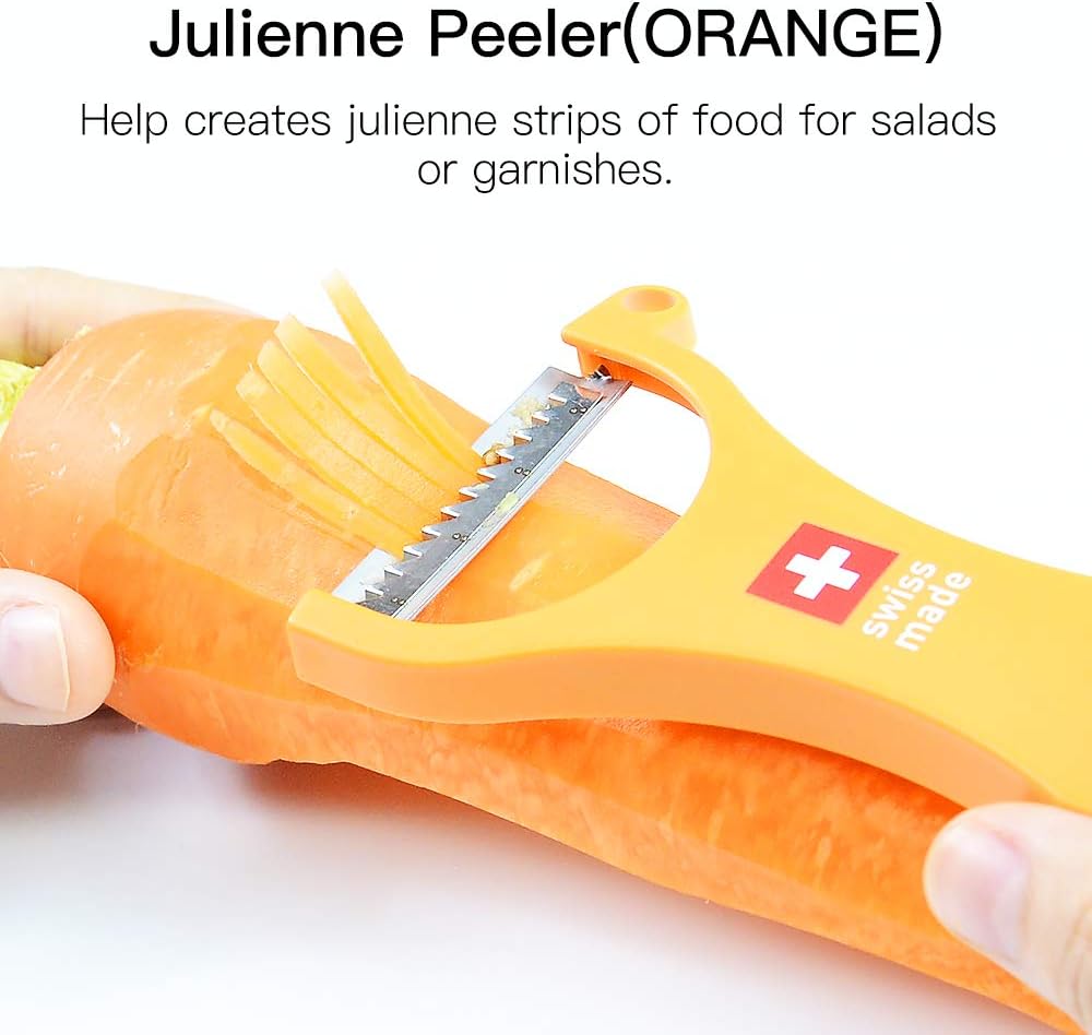 Original Swiss Made Peeler Vegetable&Fruits stainless steel blade Peeler for kitchen (ORANGE-vegetable grater)