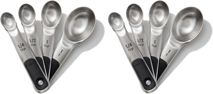 OXO Good Grips 4 Piece Stainless Steel Measuring Cups with Magnetic Snaps