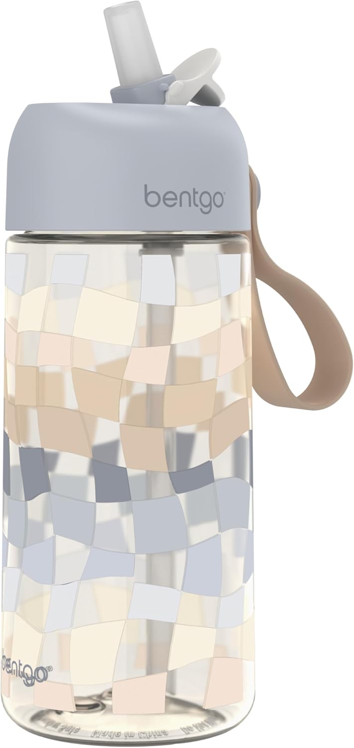 Bentgo Kids Water Bottle - Leak-Proof, Durable Tritan PFAS- & BPA-Free 15 fl oz, Kids/Toddlers Ages 3+ for School & Sports; Bite & Sip Spout, Carrying Handle, Dishwasher Safe (Unicorn)