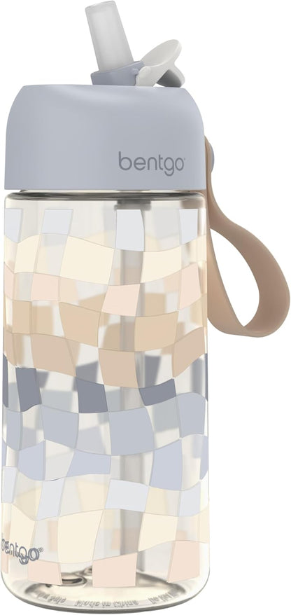 Bentgo Kids Water Bottle - Leak-Proof, Durable Tritan PFAS- & BPA-Free 15 fl oz, Kids/Toddlers Ages 3+ for School & Sports; Bite & Sip Spout, Carrying Handle, Dishwasher Safe (Unicorn)