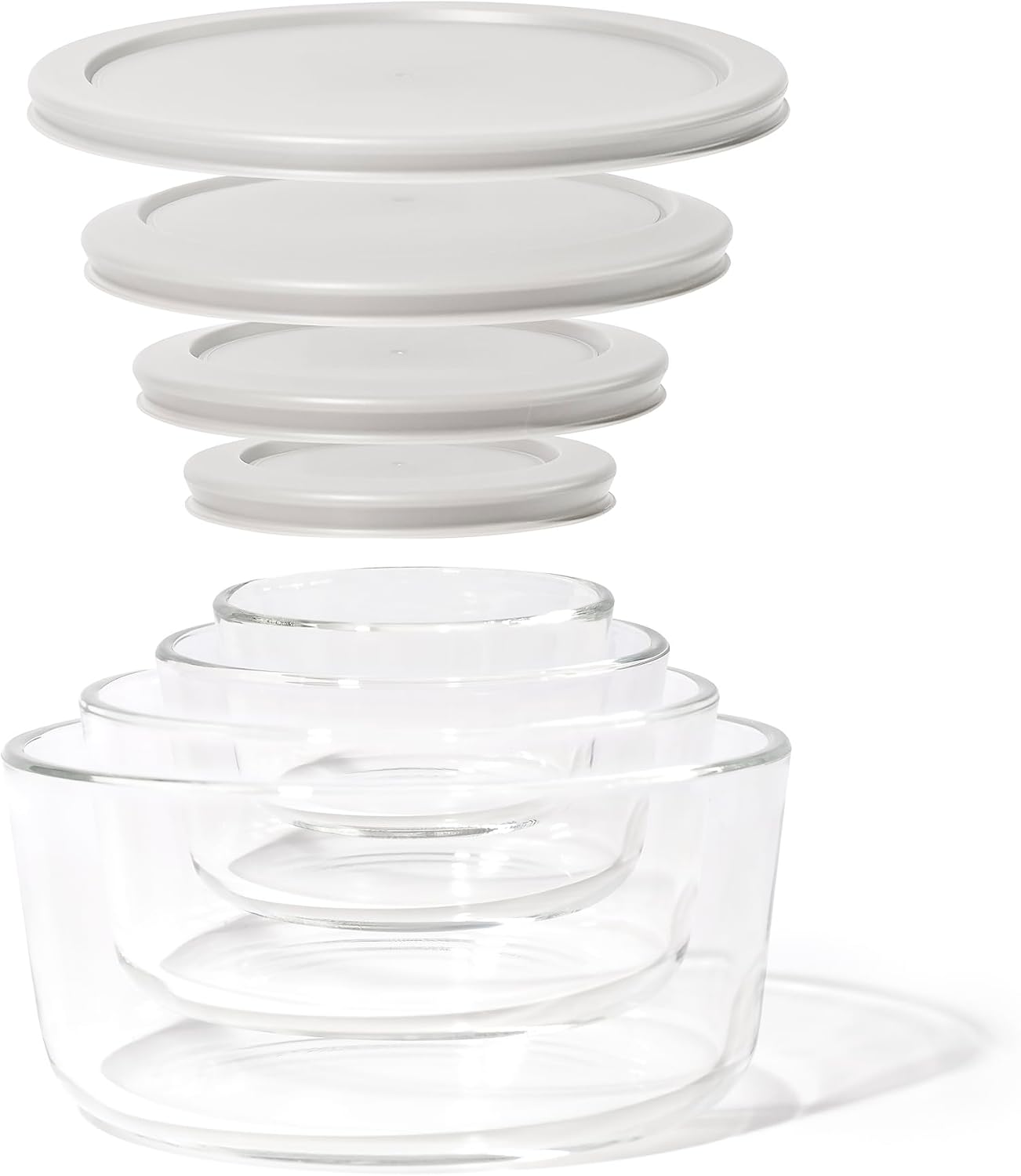 6-Piece Glass Food Storage Containers Set (3 Containers + 3 BPA-Free Lids) | 2-Cup, Leakproof | Microwave, Freezer, Oven & Dishwasher Safe | Ideal for Meal Prep & Pantry Organization, Pistachio