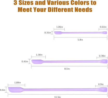 Silicone Spatula Set 3Pcs, Mini Jar Scraper for Makeup & Food