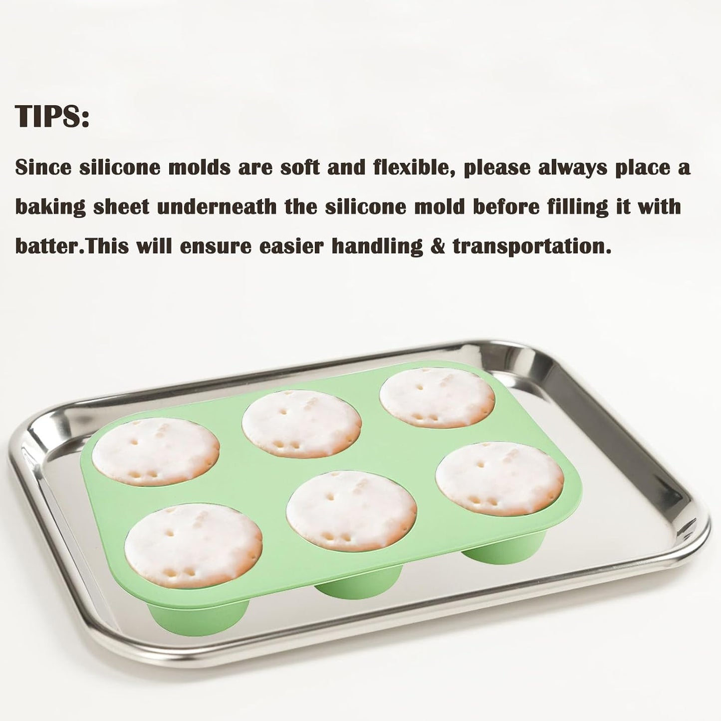 24 Cups Silicone Mini Muffin Pan Set, Nonstick Mini Cupcake Pans, BPA Free Small Muffin Tin for Baking, Set of 2 (Green+Purple)
