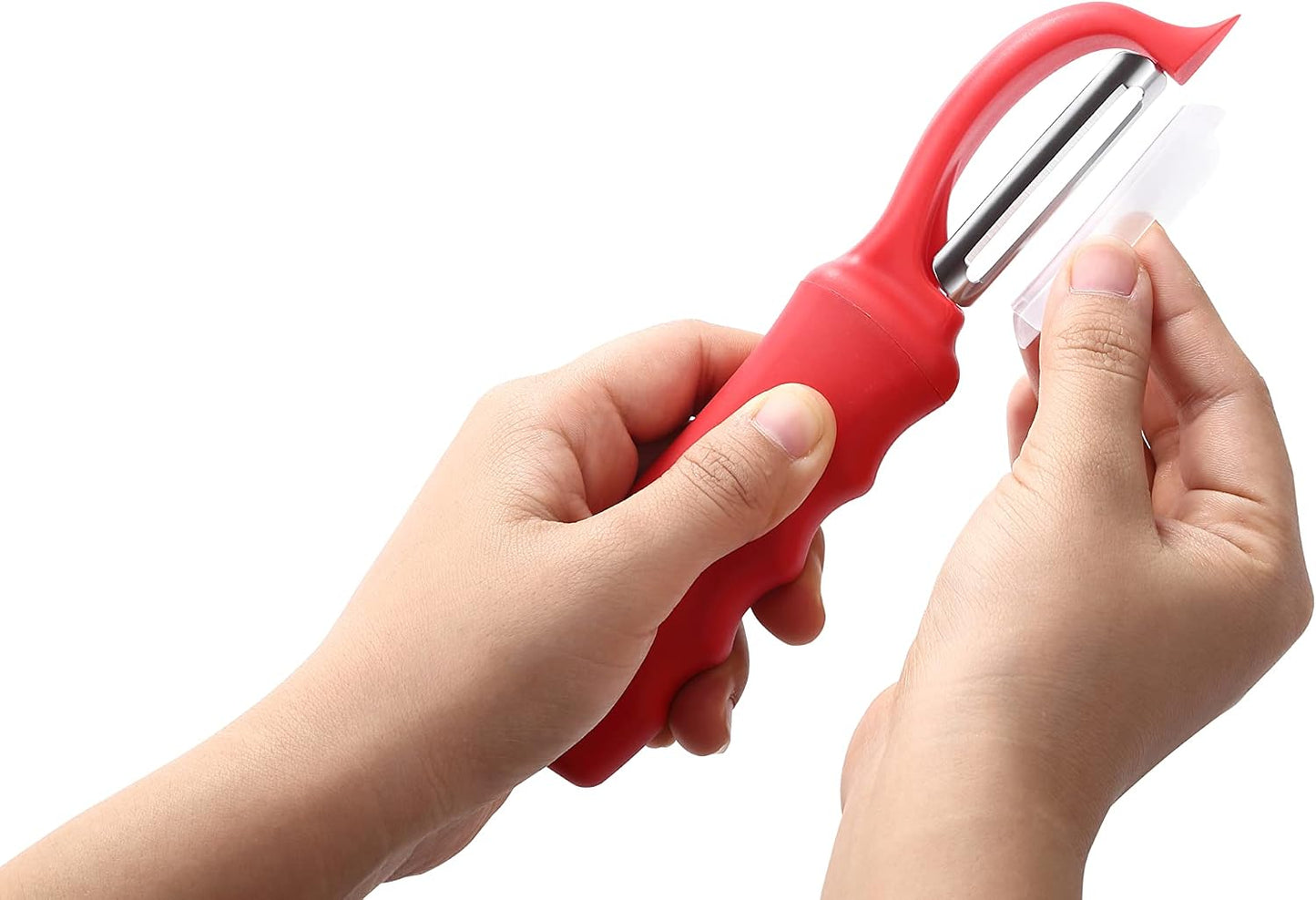 Spring Chef Premium Swivel Vegetable Peeler, Soft Grip Handle and Ultra Sharp Stainless Steel Blades - Perfect Kitchen Peeler For Veggie, Fruit, Potato, Carrot, Apple - Mango