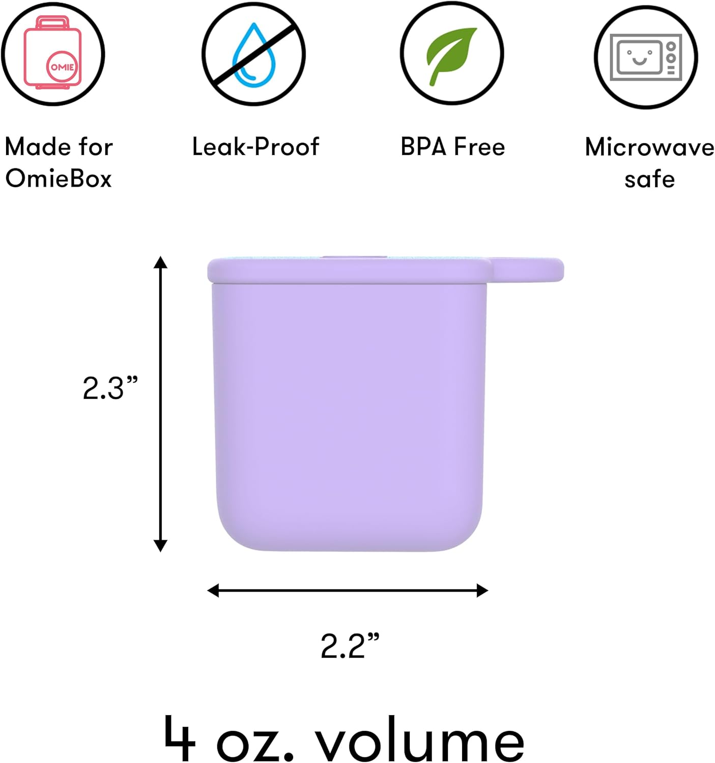 OmieBox (2 pack) Leakproof Dips Containers To Go, Salad Dressing Container, Condiment Container with Lids - Food Safe Silicone - 4 ounces (Blue/Lime)