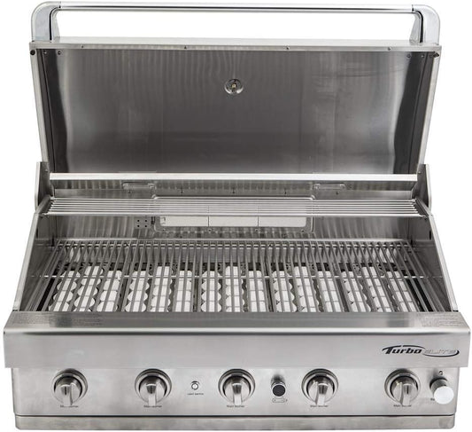 Turbo Elite 38-inch 5-Burner Built-In BBQ Gas Grill - Natrual Gas