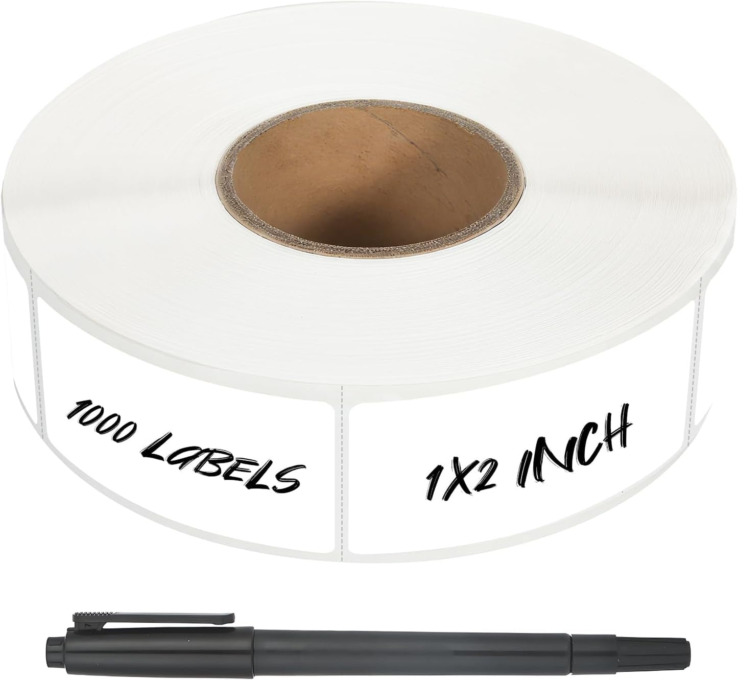 Ortarco 1000 Pcs Removable Food Labels Stickers for Storage Bins, Waterproof & Oil Resistant Freezer Labels with Perforation Line 1" x 2"