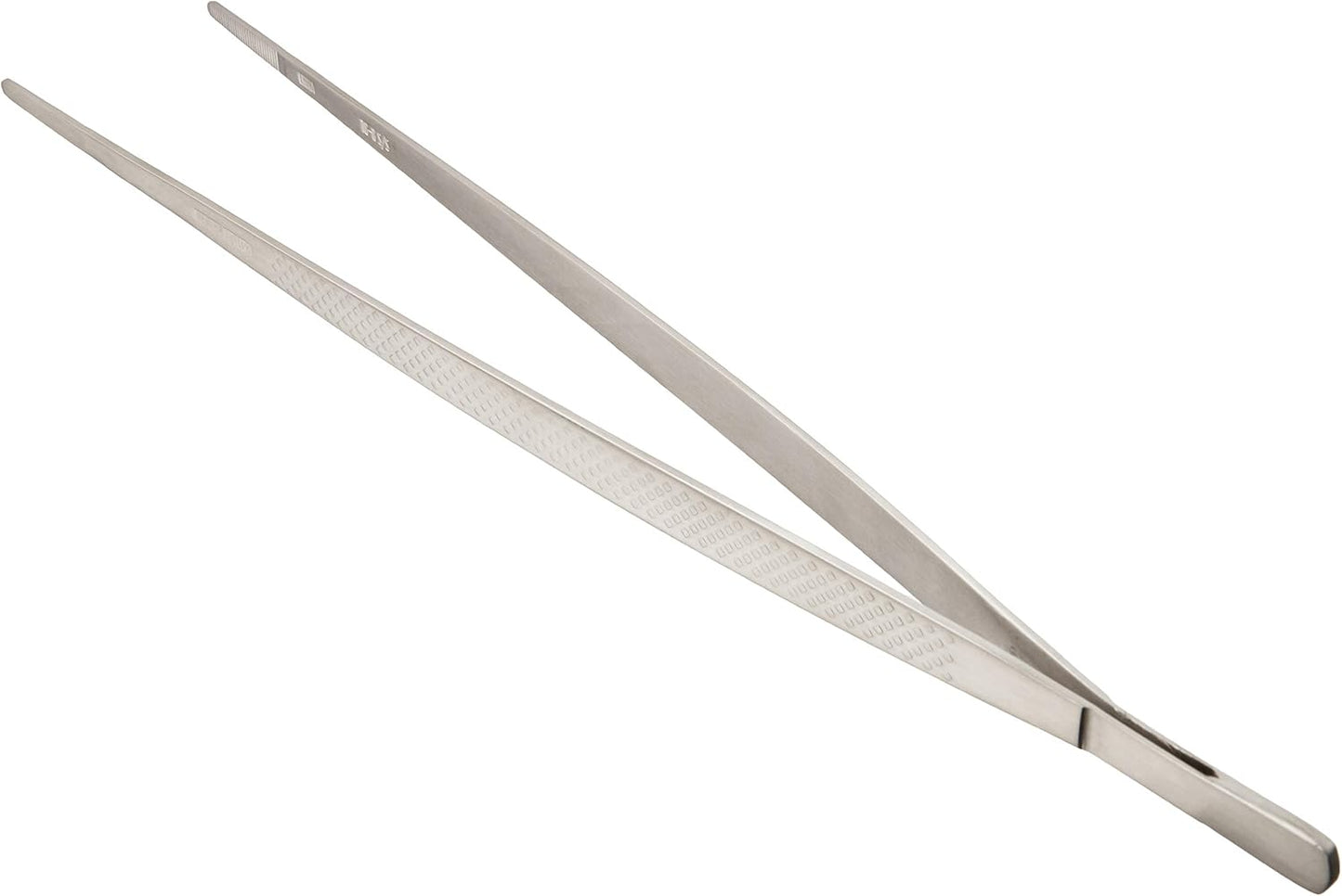 Mercer Culinary 18-8 Stainless Steel Chef Plating Tongs, Offset Tip, 6-1/2 Inch