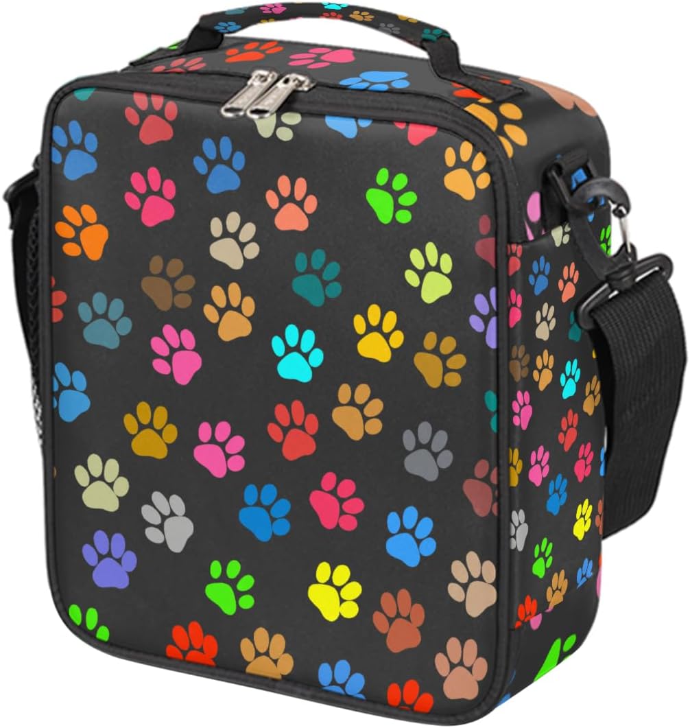 cfpolar Skull Skateboard Lunch Box for Boys Girls, Insulated Lunch Bags for Kids Reusable Mini Cooler Lunch Tote Lunchbox Thermal Meal Tote Kit with Shoulder Strap for Work School Picnic