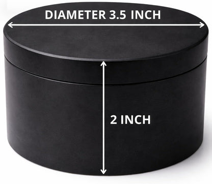 Round Marble Salt Box With Lid, 3.5" x 2"