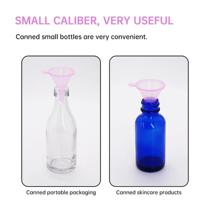 Mini Funnel 4-Pack for Lab Bottles, Sand Art, Perfume, Spice, Powder, Essential Oil, Recreational, Kitchen Food Grade Small Plastic (4colors)