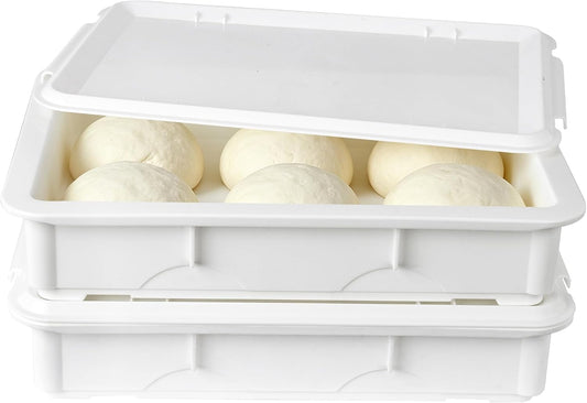 BIEAMA Pizza Dough Proofing Box with Lids, 18" x 13" Stackable