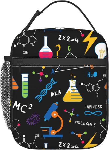 Black Cat Reusable Lunch Box Food Bag Insulated Lunch Bag for Teenage Boys Girls School Beach