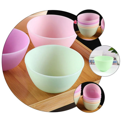 Facial Mask Mixing Bowl Set 3 Pcs Spa Mixing Bowls Soft Silicone Mask Bowl for Diy Non-slip Beauty Tool