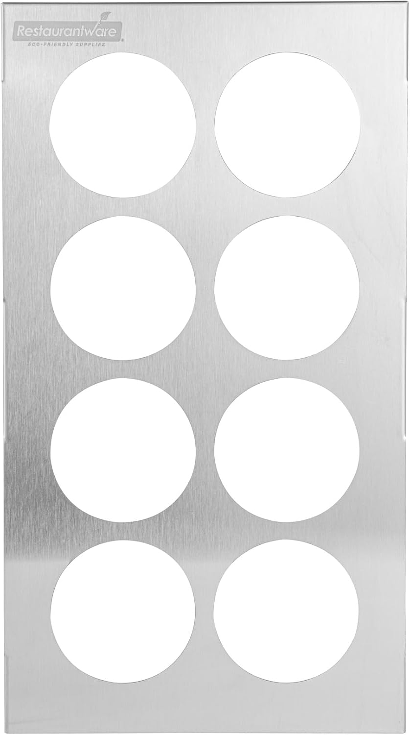 Restaurantware Stainless Steel Bottle Organizer - 1 Count - 6.299 x 7.087 x 0.394 Inches - Dishwasher-Friendly Condiment Holder - Kitchen Bottle Rack - Space-Saving Design - Silver