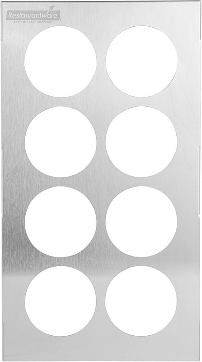 Restaurantware Stainless Steel Bottle Organizer - 1 Count - 6.299 x 7.087 x 0.394 Inches - Dishwasher-Friendly Condiment Holder - Kitchen Bottle Rack - Space-Saving Design - Silver