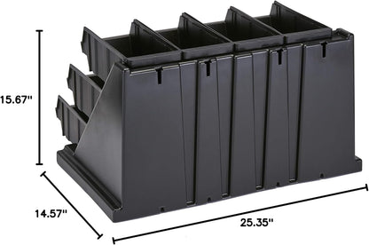 Cambro Versa - Self Serve Condiment and Utensil Bin - 12 Storage Bins - Ideal for food and coffee condiments (Black)