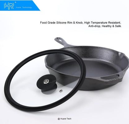 HR Huare Technology Vented Tempered Glass Cookware Lid Red 1 Pack
