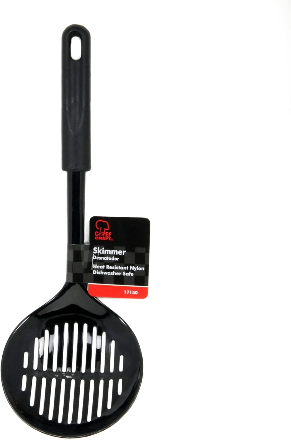 Chef Craft Basic Nylon Sturdy Skimmer, 12.5 inch, Black