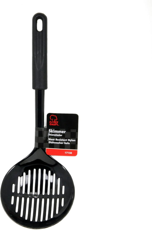 Chef Craft Basic Nylon Sturdy Skimmer, 12.5 inch, Black