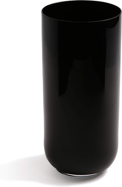 Colored Glass Tumblers, Stemless, Fills 18 oz. (black)