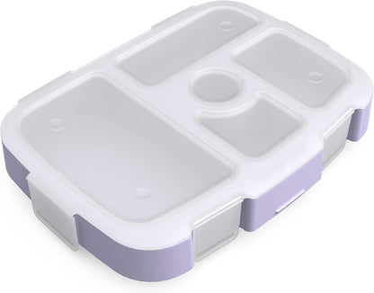 Bentgo® Kids Prints Tray with Transparent Cover - Reusable, BPA-Free, 5-Compartment Meal Prep Container with Built-In Portion Control for Healthy Meals At Home & On the Go (Mermaids in the Sea)
