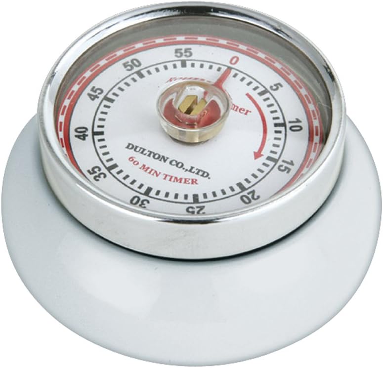 Zassenhaus Magnetic Retro Kitchen Timer, Classic Mechanical Cooking Timer (Yellow)
