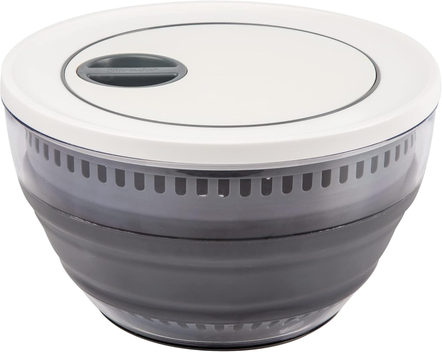 PrepWorks 4 Qt Collapsible Salad Spinner – Space-Saving, BPA-Free, Easy-to-Use for Quick Salad Washing & Drying, Dishwasher Safe
