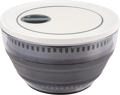 PrepWorks 4 Qt Collapsible Salad Spinner – Space-Saving, BPA-Free, Easy-to-Use for Quick Salad Washing & Drying, Dishwasher Safe