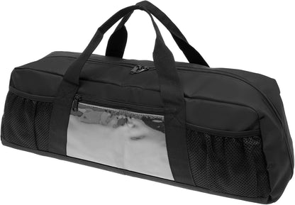 Grill Tool Storage Bag, Outdoor BBQ Utensil Storage for Barbecue Tool up to 21", Grill Utensil Storage with Zippered Pocket and Mesh Pockets, BBQ Accessories Case Container for Camping（Only Bag）