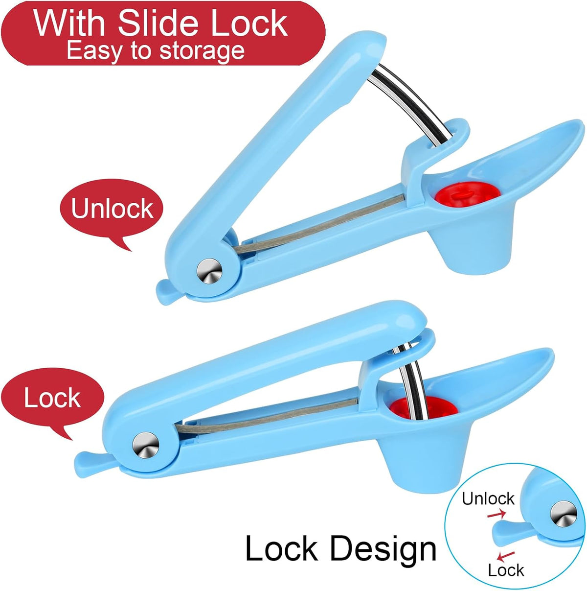 Cherry Pitter Tool,Cherry Pitter Cherry Stone Remover Tool for Making Cherry Jam Cherries Corer Pitter Tool，Cherry Pitter Olive Pitter with Space-Saving Lock Design, Black