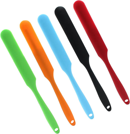 5Pcs Silica Gel Jar Scraper Spatulas, Multi-Color