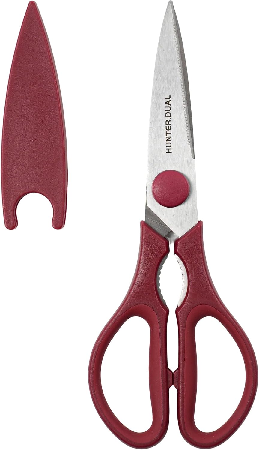 Kitchen Scissors for Food, HUNTER.DUAL Heavy Duty Come Apart Poultry Shears for Cooking, All Purpose for Cutting Chicken, Meat, Fish & Vegetables (Auqa, 8.35 Inch)