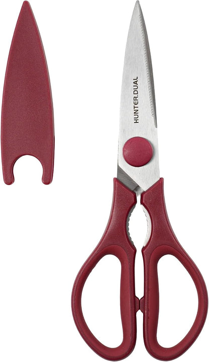 Kitchen Scissors for Food, HUNTER.DUAL Heavy Duty Come Apart Poultry Shears for Cooking, All Purpose for Cutting Chicken, Meat, Fish & Vegetables (Auqa, 8.35 Inch)