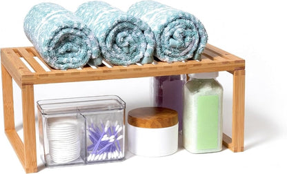 Lipper International Bamboo Kitchen Cabinet Shelf for Organizing a Pantry, Countertop, or Bathroom, 15 5/8" x 10" x 6 1/4"