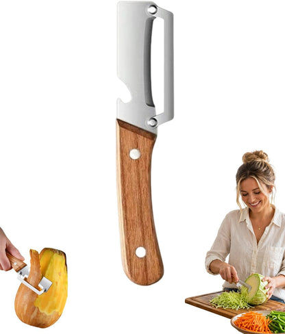 Precision Peeler Pro - Julienne Peeler Vegetable Peeler, Multifunctional Vegetable Peeler, 2.5mm Thickened Stainless Steel Peeler, Heavy Duty Julienne Peelers for Squash, Pineapple, Sugarcane (A+B)