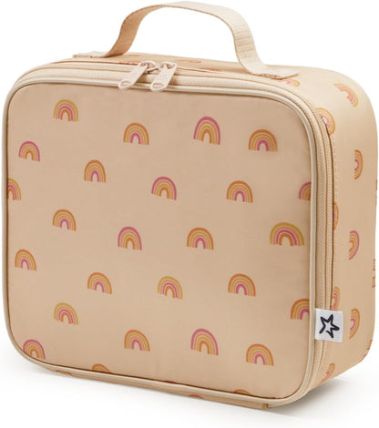 Tiny Twinkle Insulated Lunch Box for Girls and Boys | Durable and Reusable for School & Travel | Ages 3 and Up | Waterproof and Easy to Clean | PFAs and BPA Free（Boho Rainbow）