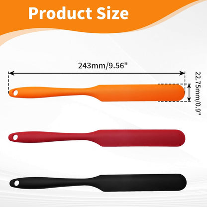 Silicone Jar Spatula Set 3Pcs, Purple, Pink, Green