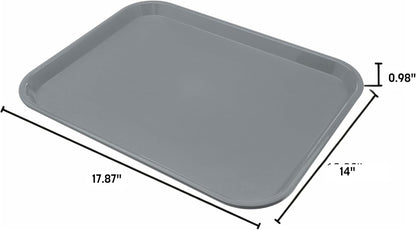 Carlisle FoodService Products Café Cafeteria Tray, Fast Food Tray for Restaurant or Commercial Use, 14" x 18", 1 Count, Black