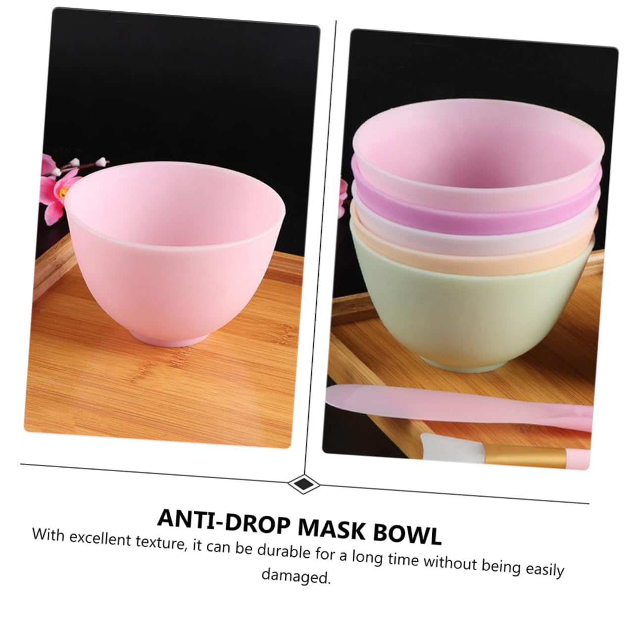 Baluue 6pcs Silicone Bowl for Clay Mask Mask Mixing Bowl Set Safe Easy to Use for Facial Diy
