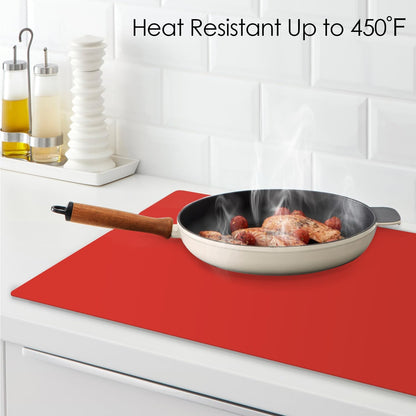Extra Large Silicone Mat, 31.5x23.6 Inch Heat Resistant Mat for Kitchen Counter, Non Stick Silicone Baking Mat for Dough and Pastry, Thick Silicone placement Countertop Protector, Black countertop mat