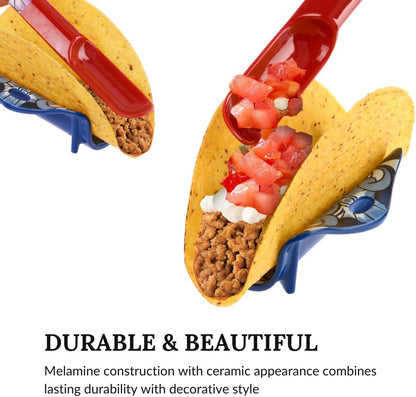Prepara Talavera Taco Spoon, Set of 2, Red