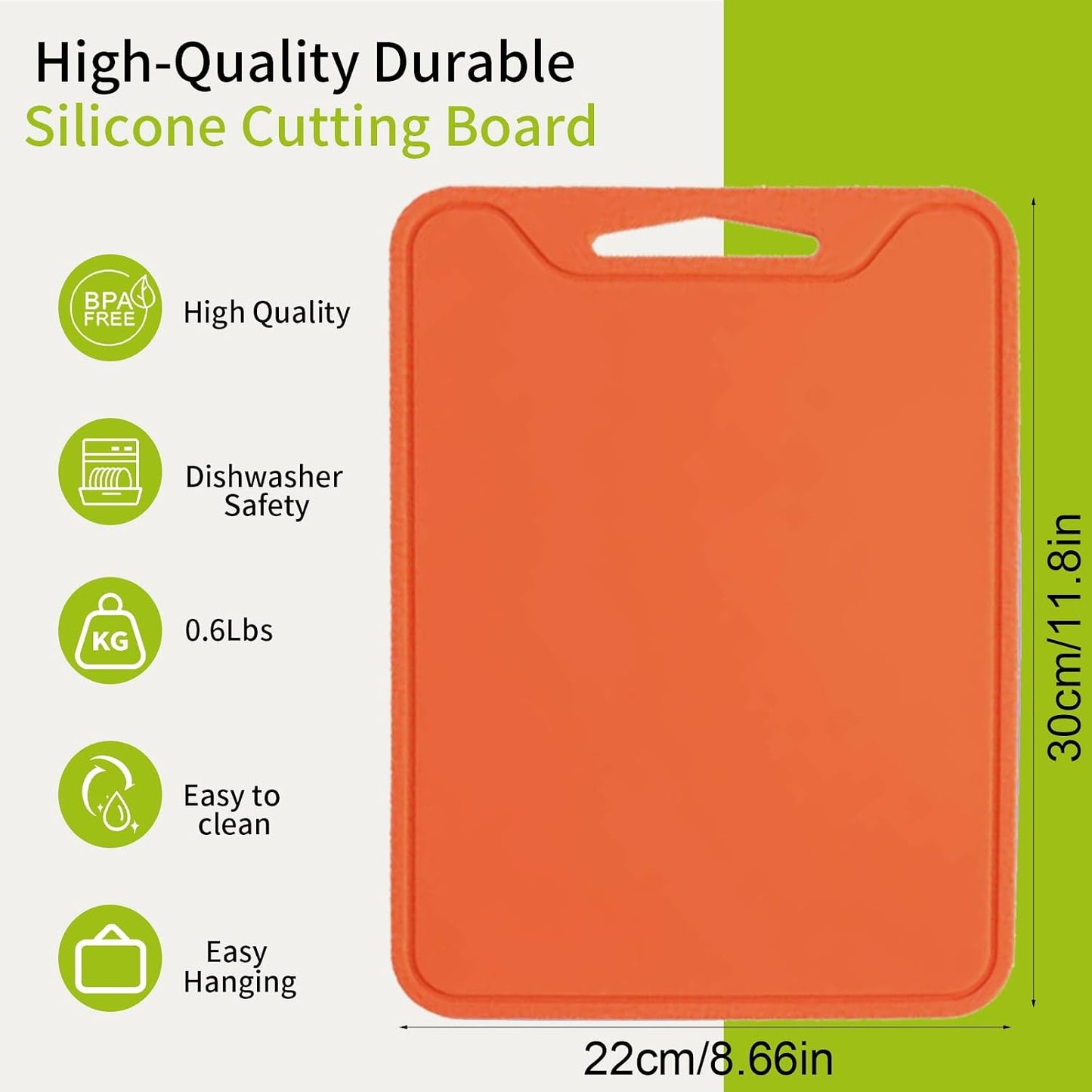Silicone Cutting Board for Kitchen, 11.8''x 8.6'' Flexible Cutting Boards, BPA Free Non Slip Cutting Mat for Meat, Vegetables and Fruit with Easy Grip Handle, Dishwasher Safe (Deep purple)