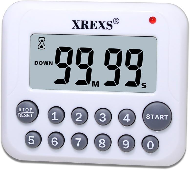 XREXS Digital Kitchen Timer Magnetic Countdown Up Cooking Timer Clock