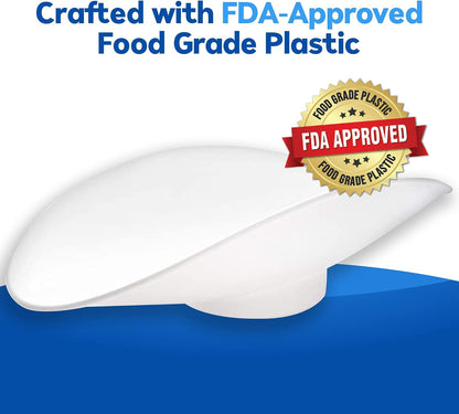 Penn Scale USA-Made Plastic Footed Bakers Scale Scoop for Weighing (11" x 21" x 6") - White Footed Scoop Made With Food Safe Plastic