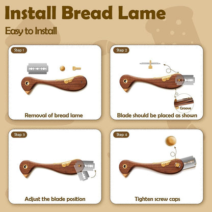 Bird Bread Lame Dough Scoring Tool with 10 Replacement Blades