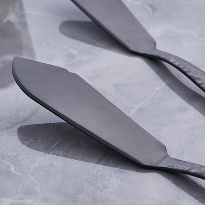 Matte Black Cake Pie Server Set