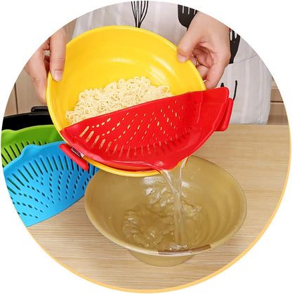 Snap Strainer Clip-on for Pots Pans, Clip on Pot Strainer