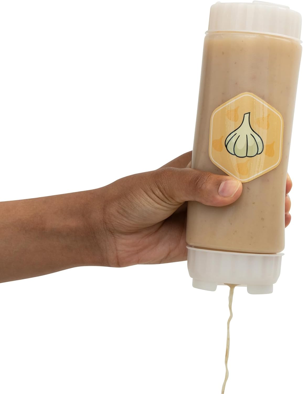 No‑Drip FIFO BBQ Sauce Squeeze Bottle – 18oz BPA-Free Refillable Dispenser with White Twist Cap for Mess-Free Pouring – Ideal for Barbecue, Glazes, Honey Mustard, Marinades, Teriyaki